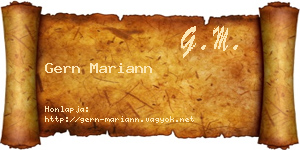Gern Mariann névjegykártya