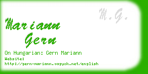 mariann gern business card